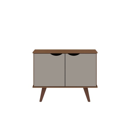 MANHATTAN COMFORT Rectangle Hampton Accent Cabinet, 33.07 W, 15.75 L, 25.59 H, MDF and MDP Top, Maple Cream 19PMC11